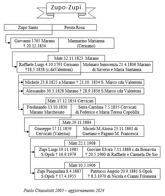 albero genealogico Zupo