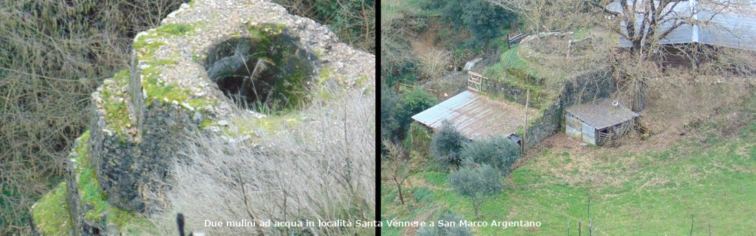 Due mulini ad acqua in località Santa Vennere a San Marco Argentano