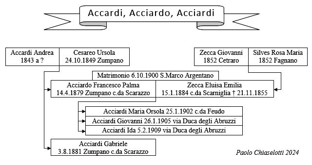 albero genealogico Acciardi