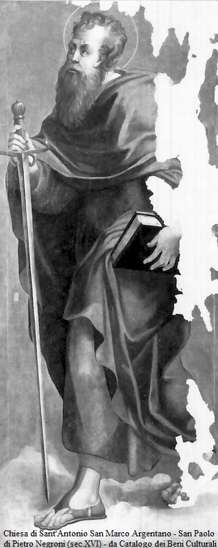 San Paolo di Pietro Negroni (sec.XVI) - Chiesa Riforma San Marco Argentano